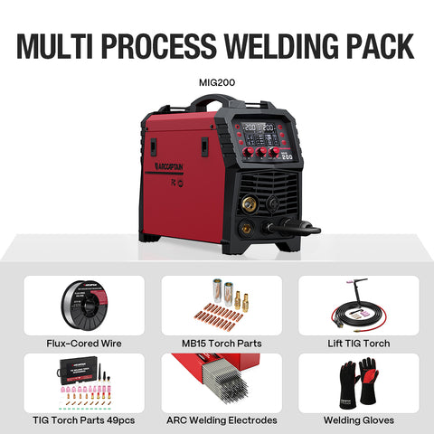 Arccaptain MIG200 Multi Process MIG Welder User-Friendly