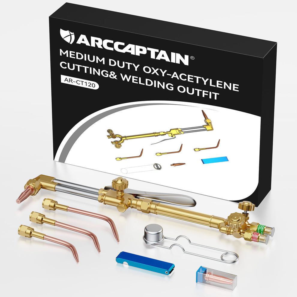 Arccaptain Oxy Acetylene Cutting Welding Torch Kit with Hose AR-CT120Pro