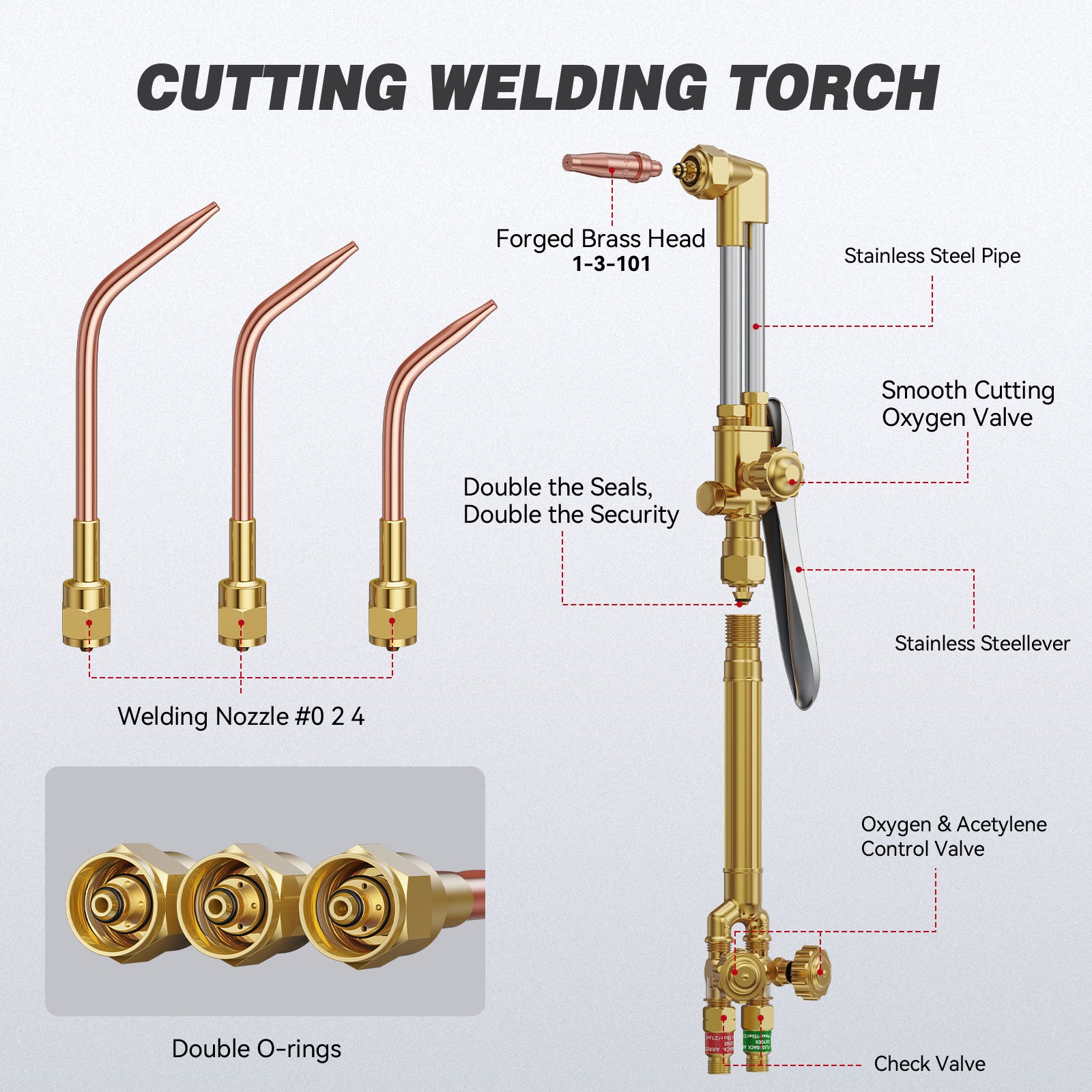 Arccaptain Oxygen Acetylene Cutting Welding Torch AR-CT120