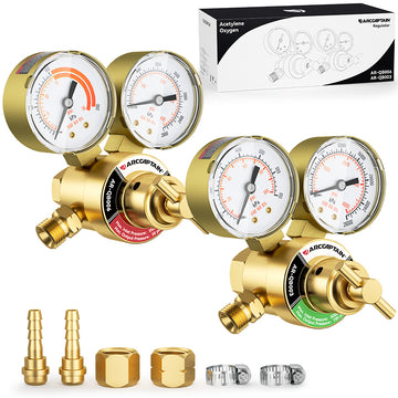 Oxygen Acetylene Welding Gas Regulators CGA540 and CGA200 Set