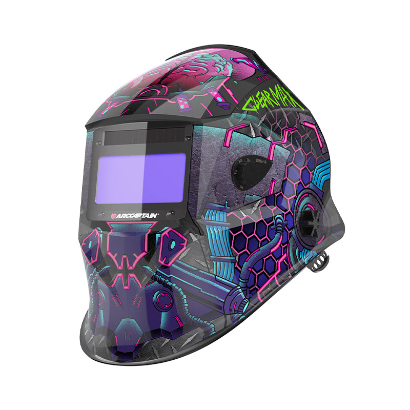 Casque de soudage à obscurcissement automatique Punk Neuron 3,86" × 1,69" casque de couleur vraie