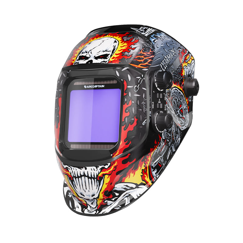 Large Viewing Screen Welding Headgear Skull Knight HSH-G999