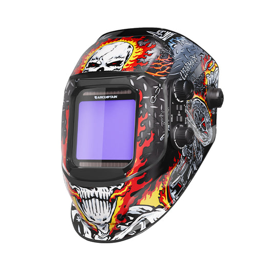 Casco de soldadura con oscurecimiento automático de visión grande 3,94" casco de soldadura de color verdadero X3.66"