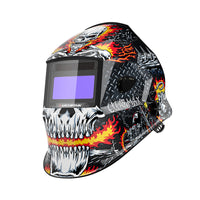 Casque de soudage à obscurcissement automatique The Flame Bone Knight Écran de visualisation 3,86" × 1,69"