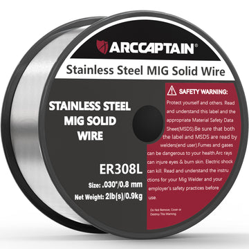 ARCCAPTAIN ER308L Solid Wire 2 Lbs Stainless Steel Mig Welding Wire