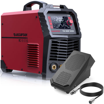 Soldador de aluminio TIG de pulso de proceso múltiple ARCCAPTAIN TIG200P AC DC 