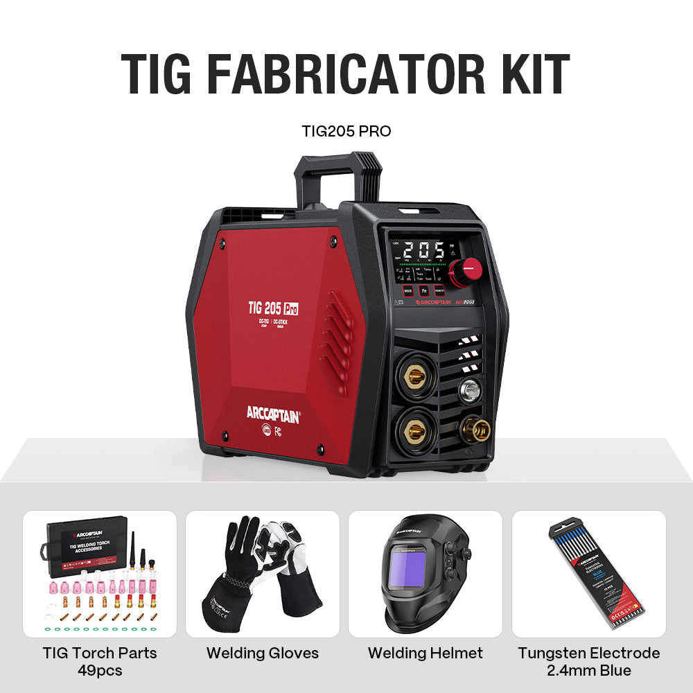 ARCCAPTAIN TIG205 Pro DC TIG Spot Cold Welder with Stick feature