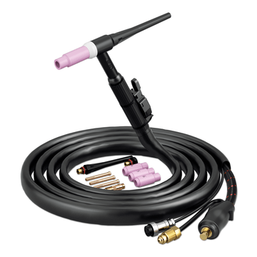 ARCCAPTAIN Pistolet TIG200/TIG200PAC DC TIG haute fréquence refroidi par air, 13 pieds, 150 ampères