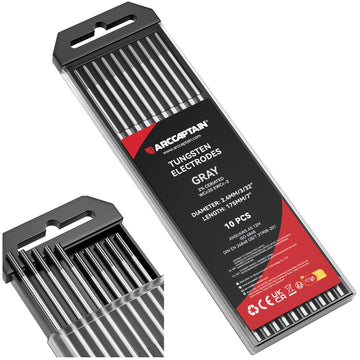 10/paquet électrodes de tungstène à code couleur 2% tungstène thorié rouge lanthané bleu 