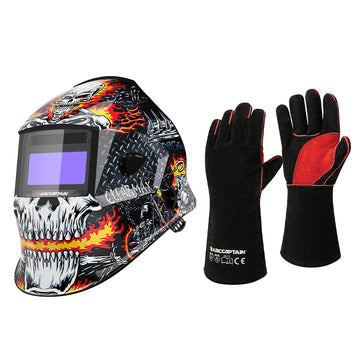 Casco de soldadura con oscurecimiento automático de visión grande 3,94