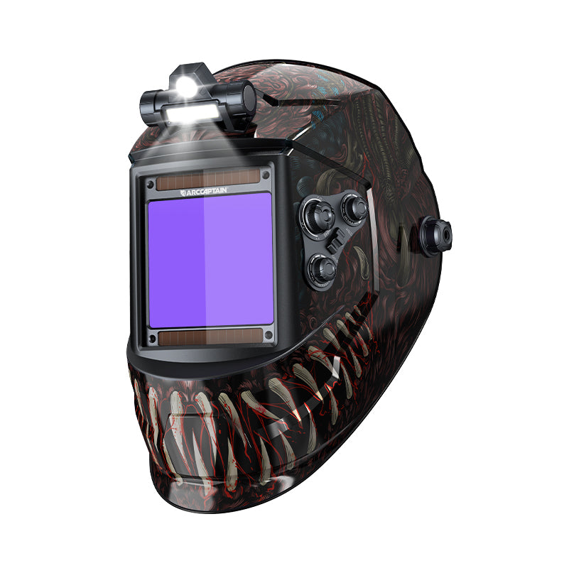 Welding Helmet 2 Sets Light Dual Lighting USB Rechargeable Helmet