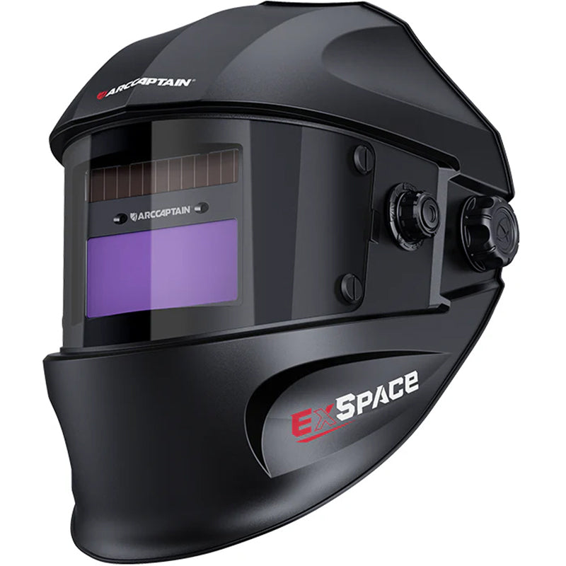 True Color Solar Powered Welding Hood Black EXSpace VisionX100