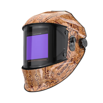Auto Dim Welding Hood Wood Etched EXSpace VisionX200