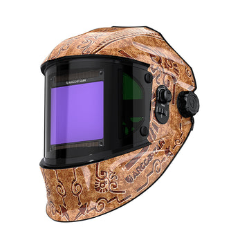 Welding Helmets with Auto Darkening Wood Etched EXSpace VisionX300