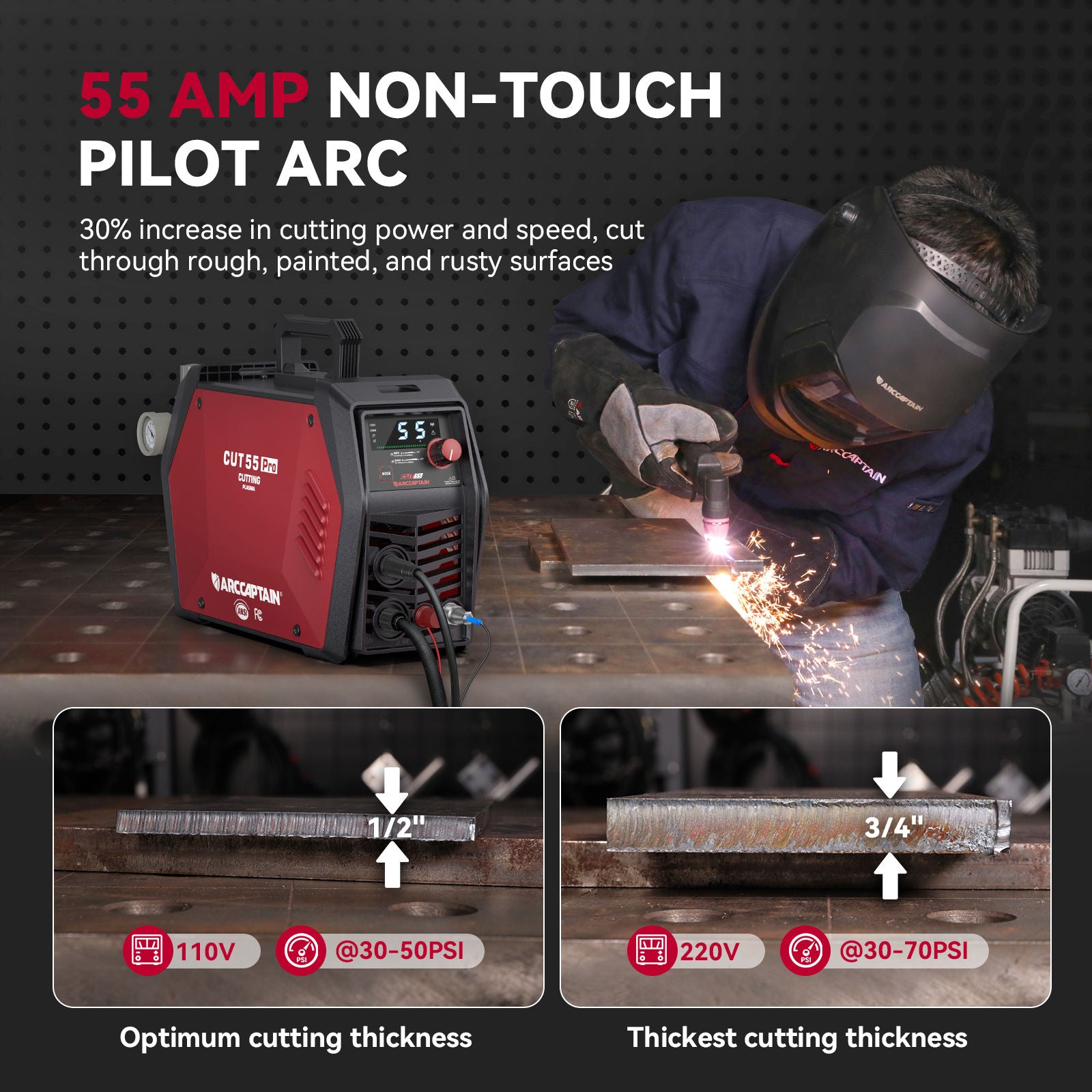 CUT55 Pro Pilot Arc Plasma Cutter