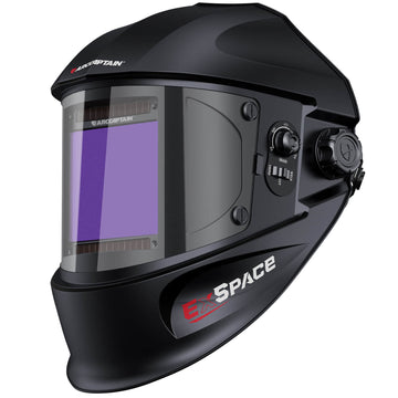 Lightweight Welding Helmet with True Color Large Viewing Screen Exspace Black Hood