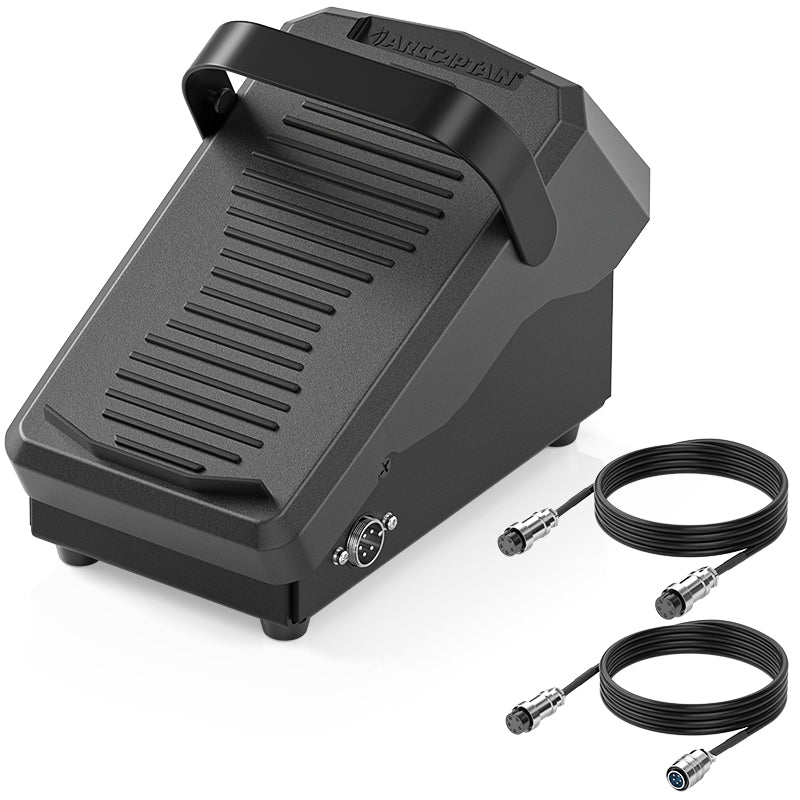 tig pedal Arccaptain 5-Pin 10 ft TIG Welder Foot Pedal, Hands-Free Remote Amperage Current Control Welding Foot Switch TIG Welders