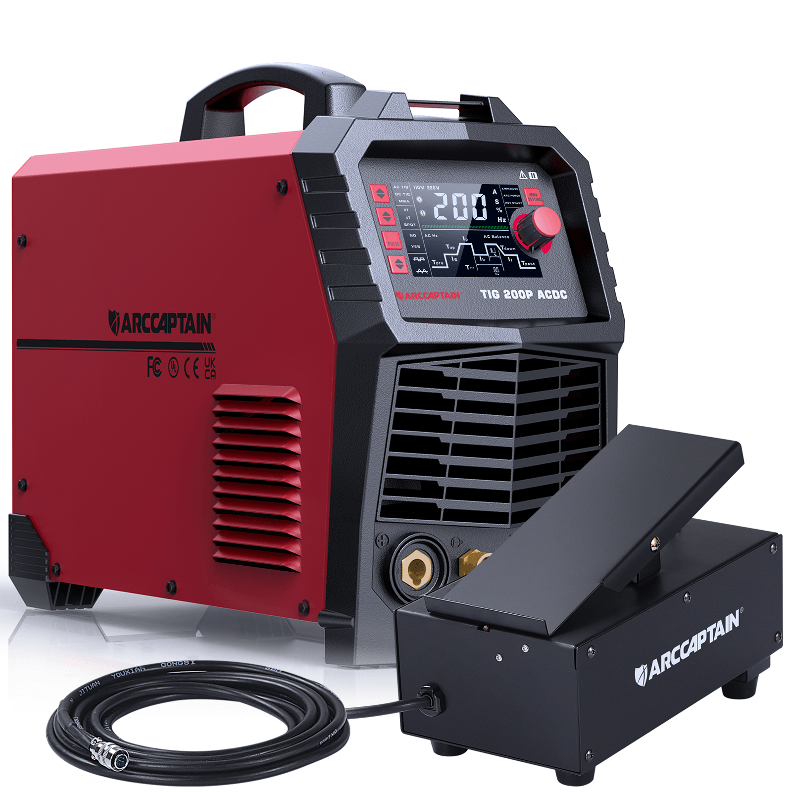 AC DC TIG200P with foot pedal
