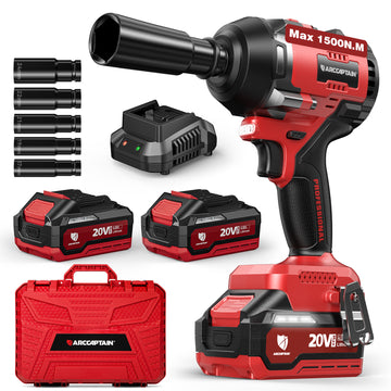 Cordless Impact Wrench, 1500N.m (1106Ft-lbs) 1/2" High Torque Impact Gun