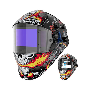 Flip Up Large Viewing Welding Helmet Skeleton Knight HSH-C999