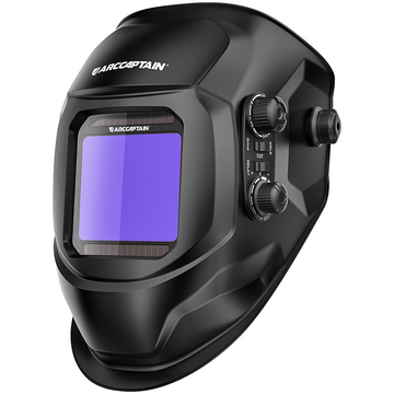 ARCCAPTAIN Casco de Soldadura, Máscara de Soldadura Color Verdadero Oscurecimiento Automático, Pantalla de Visualización Grande