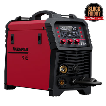 Soldadora MIG multiproceso ARCCAPTAIN MIG200 Soldadora de aluminio de 200 amperios 110/220 V 