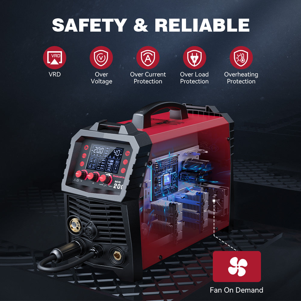 Arccaptain MIG200 Multi Process MIG Welder Novice/Professional Friendly Welder