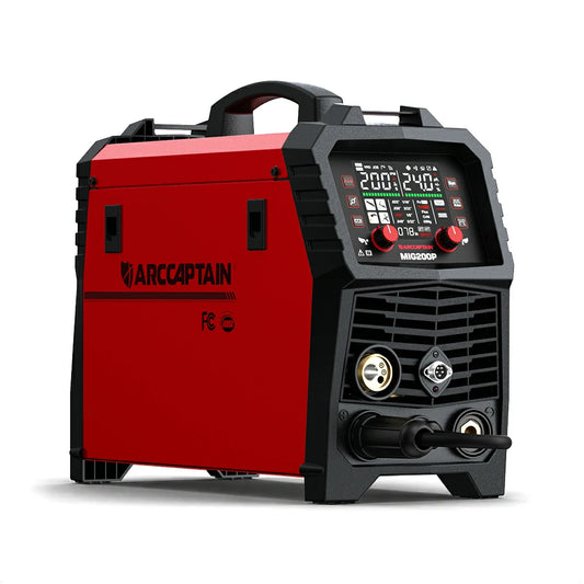 Soldadora MIG multiproceso ARCCAPTAIN MIG200 Soldadora de aluminio de 200 amperios 110/220 V 