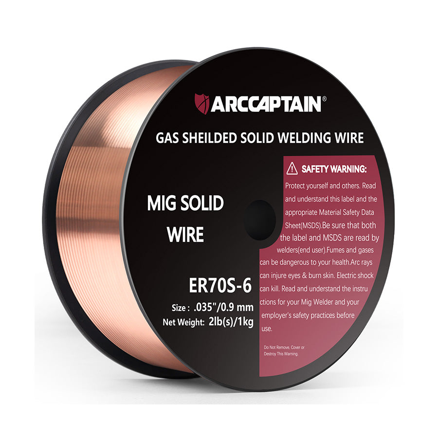 Arccaptain  2 Lbs ER70S-6 MIG Welding Wire Gas Solid Wire