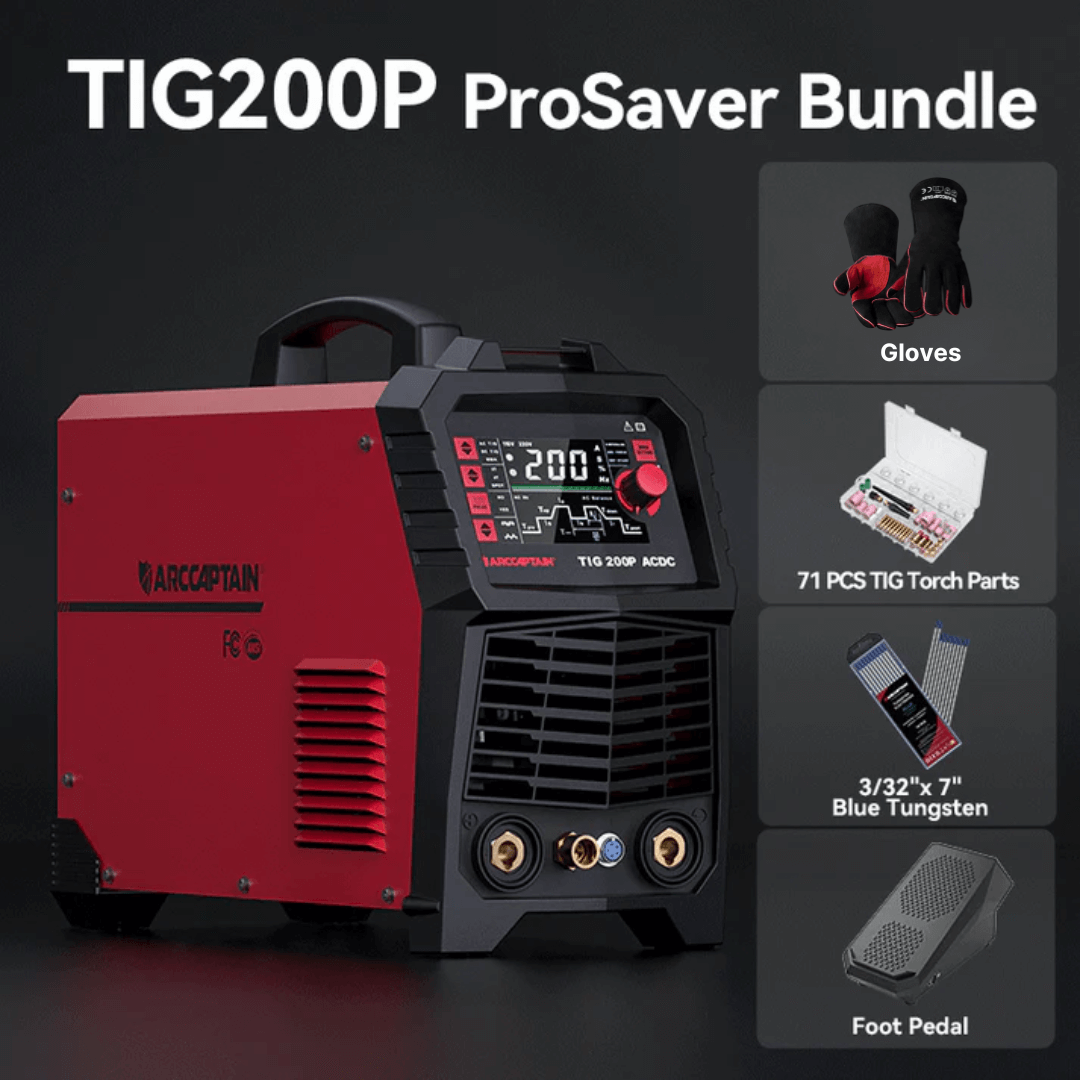 Arccaptain Tig200P Multi Process AC/DC Aluminum Pulse Tig Welder