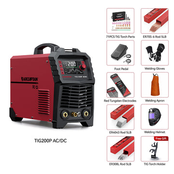 ARCCAPTAIN TIG200P AC/DC 200A Black Friday Limited Kit