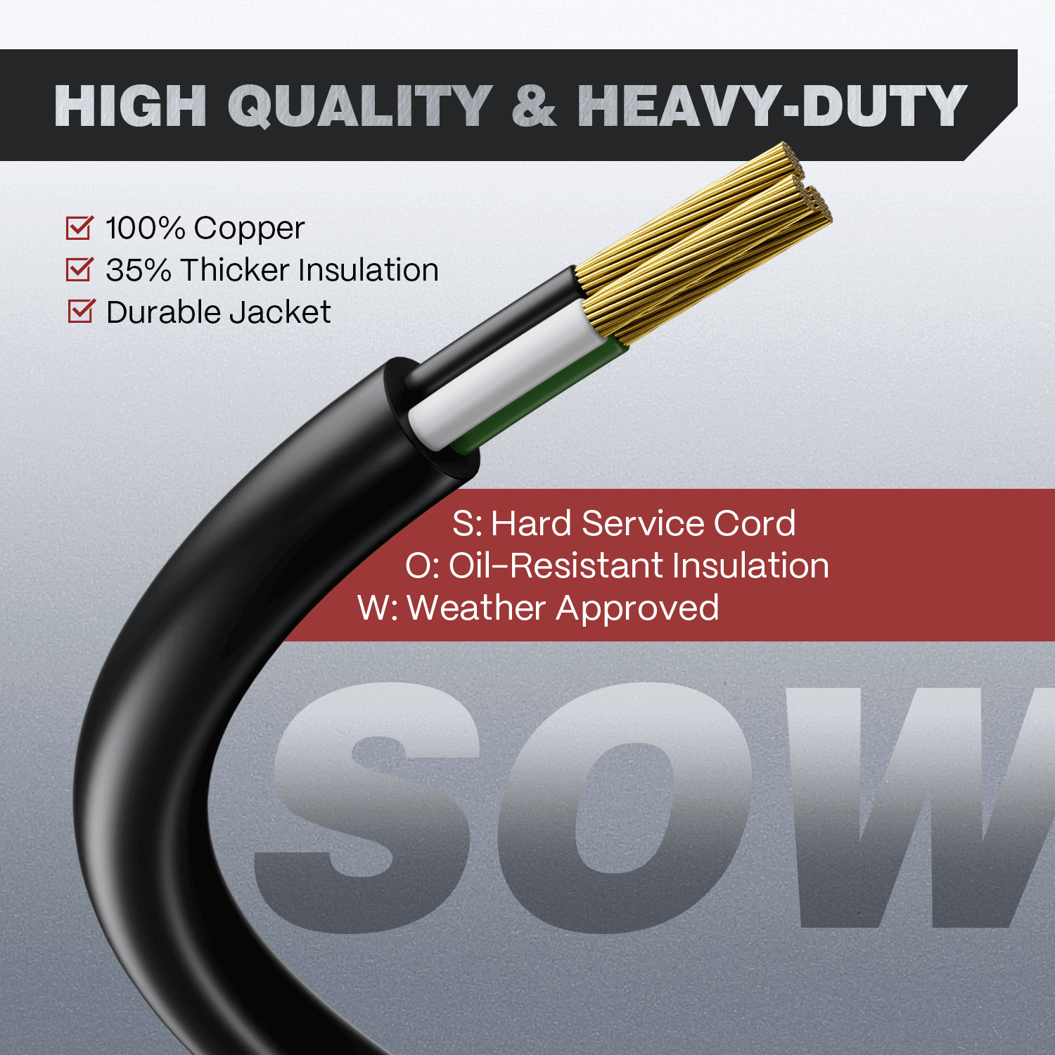 High quality and heavy-duty cable