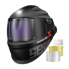 Casco de soldadura con oscurecimiento automático y vista lateral, pantalla de visualización súper grande de 8,46 