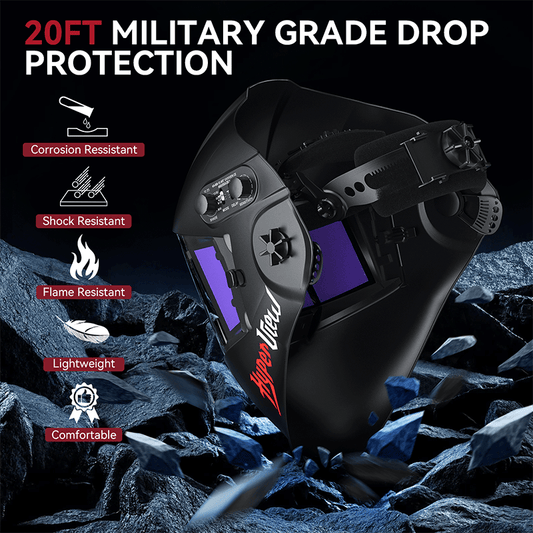 Panoramic Auto Darkening Welding Helmet Black Hyperview X400