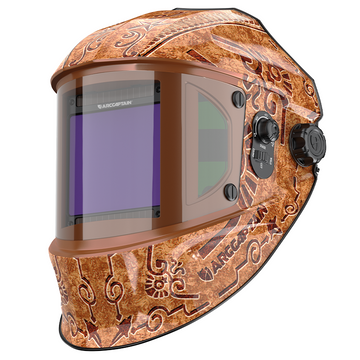 Welding Helmets with Auto Darkening Wood Etched EXSpace VisionX300