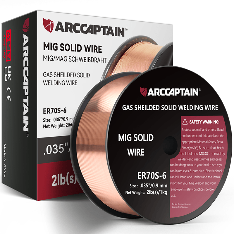 Arccaptain 2 Lbs ER70S6 MIG Welding Wire Gas Solid Wire