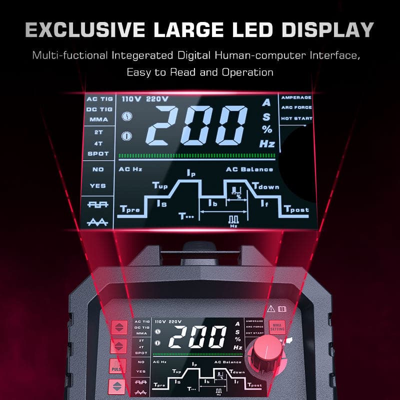 Arccaptain Tig200P Multi Process AC/DC Aluminum Pulse Tig Welder