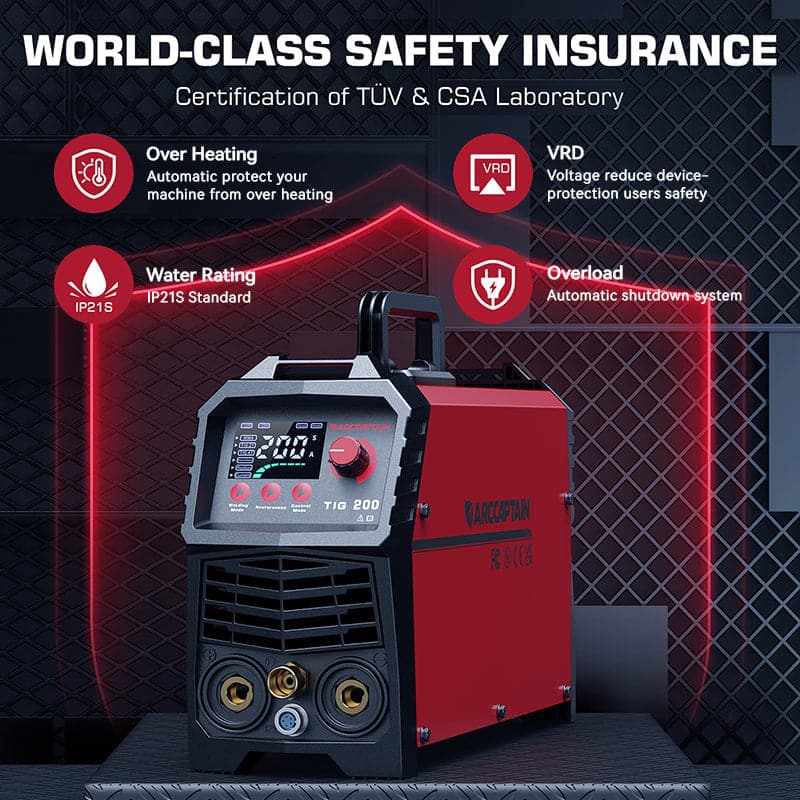 Arccaptain TIG200 200 Amps Lightweight IGBT Inverter DC TIG Welder